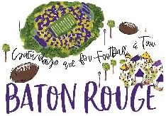 Swig Life 32oz Straw Tumbler, Travel Coffee Tumbler with Lid, Cup Holder Friendly Travel Coffee Mug, Stainless Steel, 32 oz Reusable Insulated Coffee Mug (Saturdays In Baton Rouge)