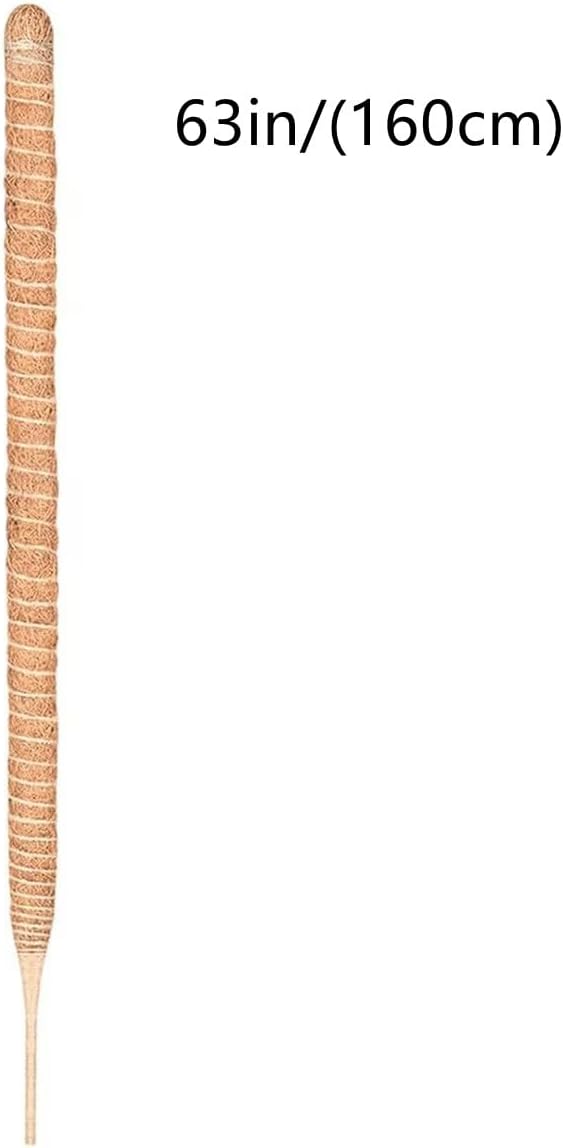 Moss Pole,63 Inch Monstera Plant Support, Upgraded 7mm Aluminum core Moss Poles for Climbing Indoor Plants DIY, Coco Coir Plant Pole Moss Plant Stick Support Stake Kit for Potted Plants Pothos