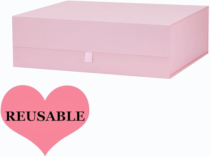 Extra Large Pink Gift Box 19x16x6 Inches,Gift Boxs for Presents with Lid Magnetic Closure Collapsible,Bridesmaid Proposal Box,Birthday, Christmas,for Clothes and Large Gifts