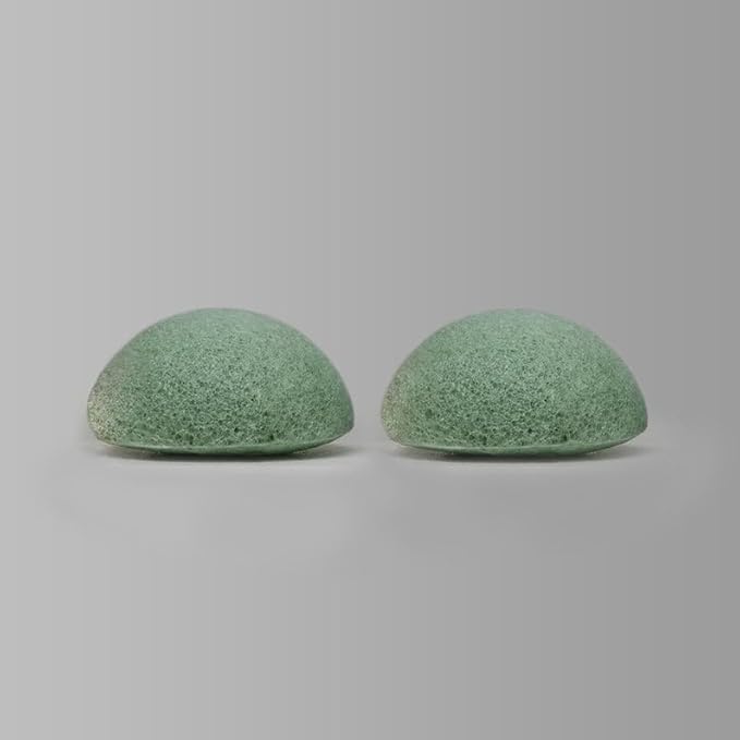 J&L Naturals Konjac Sponge | Exfoliating Face & Body Sponge for All Skin Types | Gentle Scrub | Cruelty Free, Vegan, Natural, Sustainable (Aloe Vera (for Dry Skin), 2-Pack Duo)