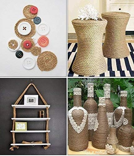 10mm Jute Rope 32Feet Burlap Twine Natural Thick Strong Hemp Cord for Arts Crafts DIY Decoration Gift Wrapping…