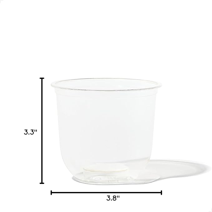 TOSSWARE NATURAL Arc - Plant Based Cups 12 oz - Plastic Alternative Cups for Parties, Bachelorettes, Weddings - Recyclable Clear Cold Cups - Set of 1000, 12oz