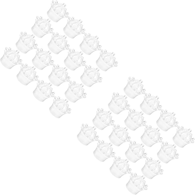 LUOZZY 48pcs Transparent Mini Crown Boxes for Party Favors Wedding Chocolate Treats Bridal Shower Birthday Gift Packaging