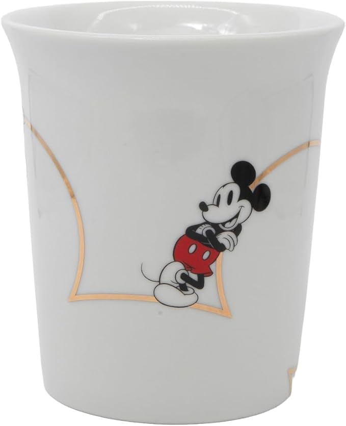 Disney 100th Anniversary Mickey Mouse Ceramic Mug – Elegant D100 Anniversary Coffee Cup with Gold Handle – Collectible Ceramic Coffee Mug Featuring Mickey Mouse – Official Licensee
