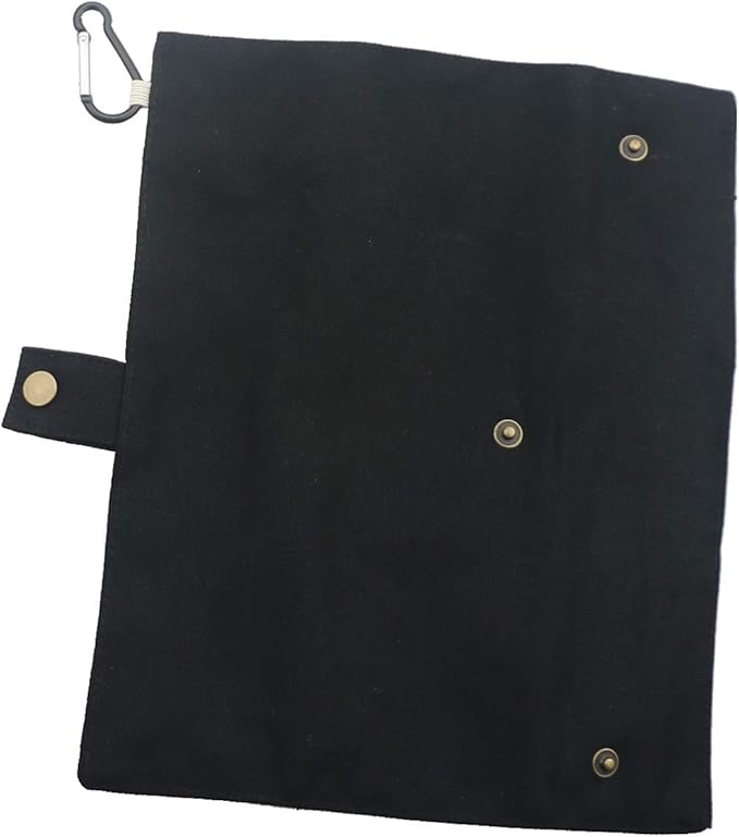 Gugrida Luxury Black Matte Portable 18/10 Stainless Steel Travel Flatware Sets of 7 Portable Camping Cutlery Set, Healthy & Eco-Friendly Flatware Set with Carrying Case for Travel or Camping