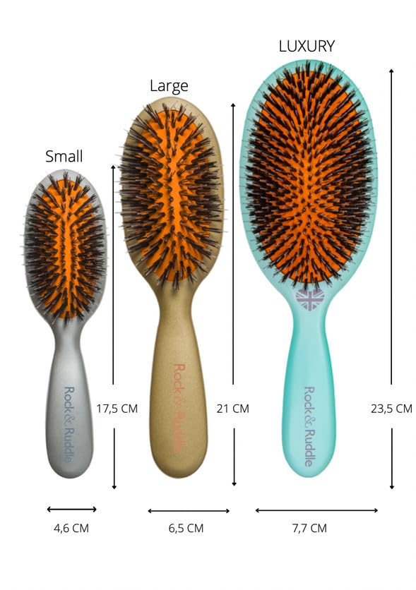 Rock & Ruddle Soft White Natural Boar Bristle Hairbrush for Babies and Young Children | Perfect for Fine Hair Detangling and Smoothing - Darling Dogs