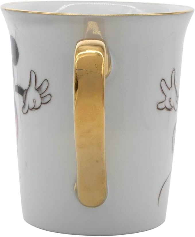 Disney Mickey Mouse Gold Icon Ceramic Coffee Mug – Elegant Coffee Cup with Gold Icon Mickey Mouse Design – Collectible Ceramic Mugs – Official Licensee