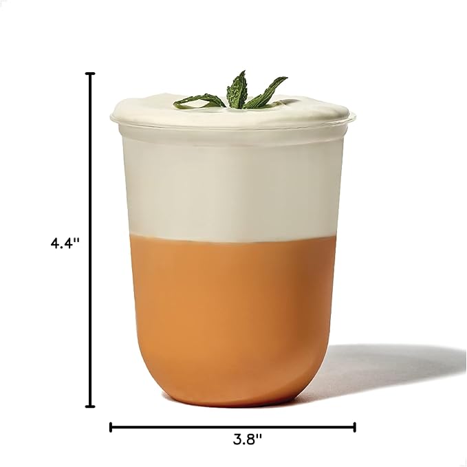 TOSSWARE NATURAL Arc - Plant Based Clear Cold Cups 16 oz - Plastic Alternative for Parties, Bachelorettes, Weddings - Recyclable - Set of 50