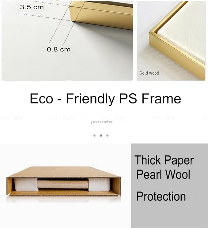 Pink Abstract Canvas Wall Art For Living Room, Large Gold Abstract Painting Water Flow Shape For Bedroom, Framed Modern Wall Pictures for Home Decor Ready to Hang 28x60 inches