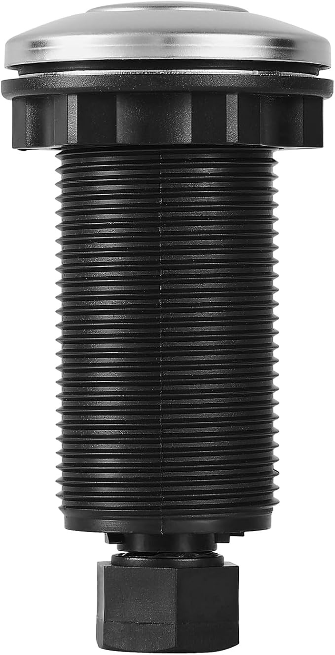 VEVOR Garbage Disposal Air Switch Kit, 3.5" Long Sink Top Air Switch for Food Waste Disposal, Brushed Silver Stainless Steel ON/OFF Air Push Button for Granite, Marble, and Quartz Countertops