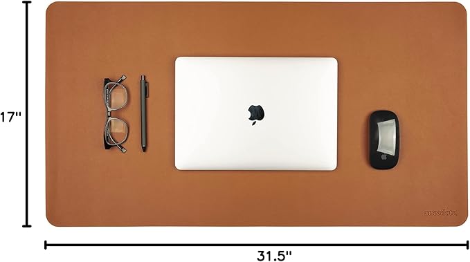 ANECDOTE Vegan Leather Desk Pad - 31.5"x17" Desk Mat for Your Office. This Quality Large Mouse Pad has Chic Elegance, Professional Look & Satisfying Touch - The Perfect Leather Mouse Pad for You!