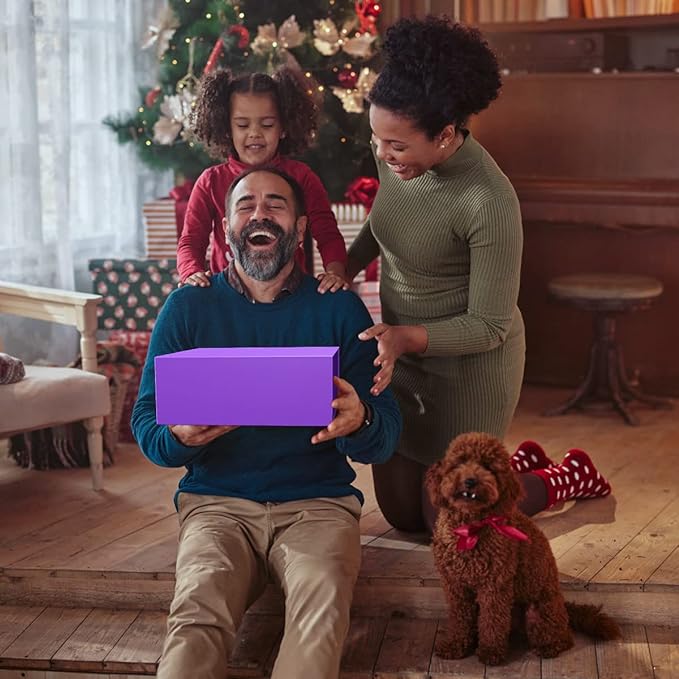 Purple Gift Boxes 10"x6"x3" with Magnetic Closure Lid Gift Boxes for Presents,Bridesmaid Gifts Box,Cute Box,Luxury for Gift Packaging, Magnetic Gift Box for Wrapping Gifts (Purple/5PCS)