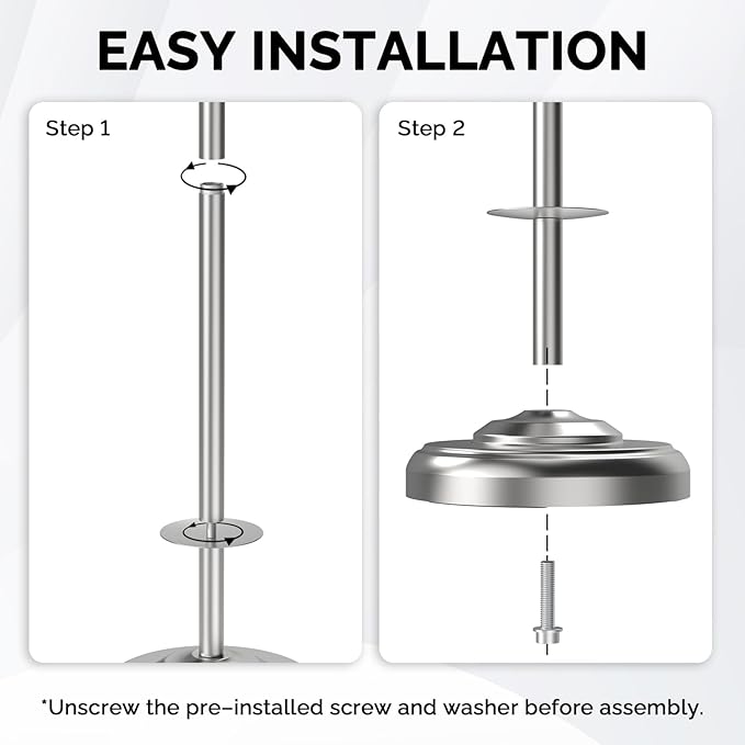 Toilet Paper Holder Stand with Storage – 4 Extra Rolls –Brushed Nickel Toilet Paper Holder for Bathroom – Sturdy Base, Classic Retro Style, Space-Saving Bathroom Storage Organizer, Sliver