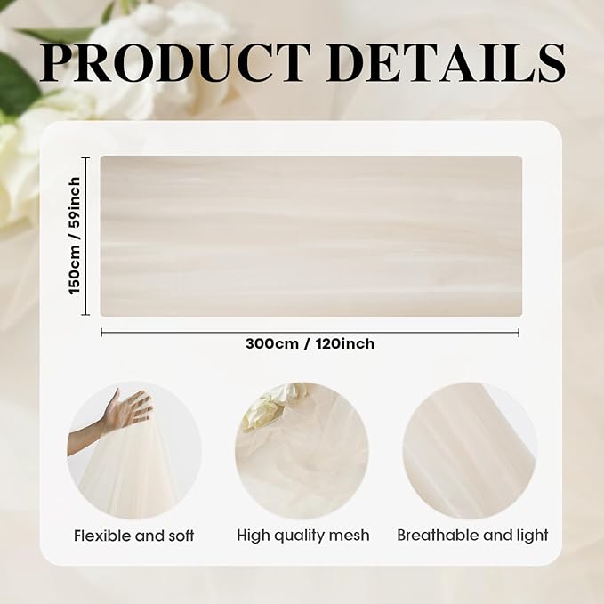 Artoid Mode Peach Gauze Table Runner 120 Inch 10FT, Seasonal Sheer Kitchen Dining Holiday Wedding Birthday Baby Shower Table Decor for Home Party