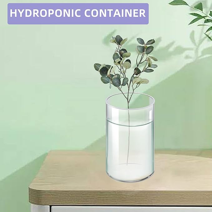 Acrylic Pen Holder 4 Pack, Acrylic makeup brush holder, Clear Pen Cup, Acrylic Cylinder Perfect for Desk organizer, Cylinder