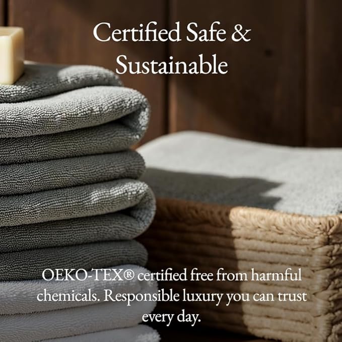 Italic Ultraplush 100% Australian Cotton Towels - Set of 2 Luxury Bath Towels, Quick Dry Plush and Absorbent, Heavy Duty Large Bath Towels, 800GSM Towels for Bathroom & Spa (Light Gray)