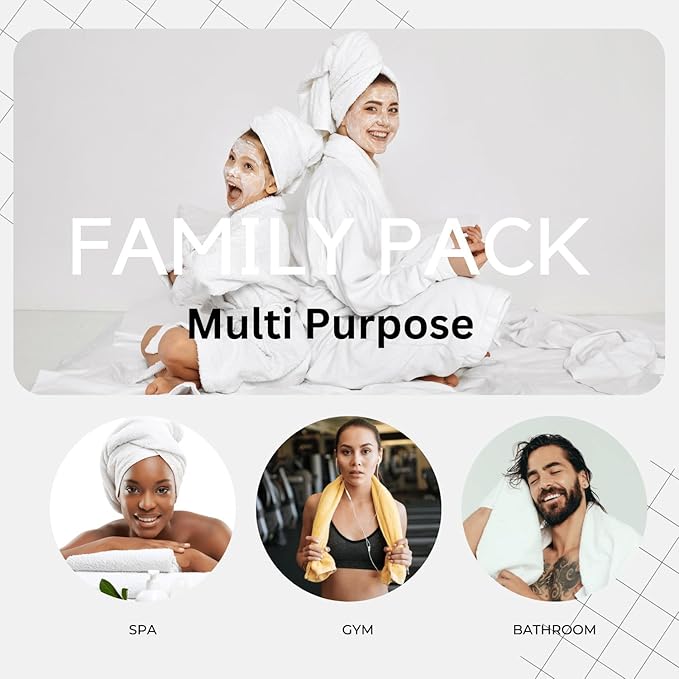 LANE LINEN 100% Cotton Luxury Bath Towel Set - 16 Pieces - Ring Spun, Quick Dry, Highly Soft & Absorbent - 4 Bath Towels, 8 Washcloths, 4 Hand Towels for Bathroom - Sustainably Produced - Sea Port