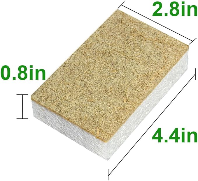 Natural Kitchen Sponge Compostable Kitchen Sponges Cellulose and Coconut Scrubber Abrasive Scrubbing Pads SmilePowo Environmentally Friendly Sponge for Dishes (12 Pack)