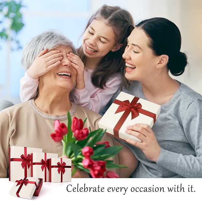 Eerbaier Gift Boxes with Lids for Presents, Set of 4 Gift Boxes for Presents, Luxury Gift Wrap Boxes, Decorative Present Boxes for All Gift Giving Occasions