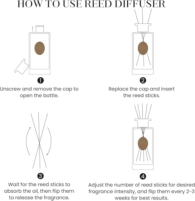 M&SENSE 10.14 oz Large Reed Diffuser Set | Neroli Noir Scent Oil Diffuser with Sticks |Hotel Collection Non-Toxic Essential Oil |for Bedroom Bathroom Living Room