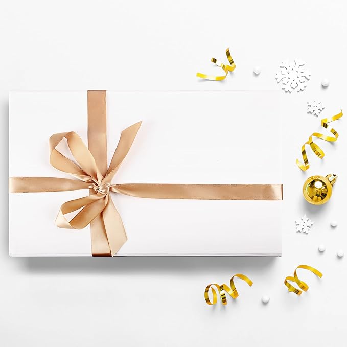 LIFELUM Large Gift Box 14"x8.5"x4.5" Christmas Gift Boxes with Lids for Presents for Anniversary Wedding Proposal Birthday Gift boxes with Shredded Filler Card Ribbon