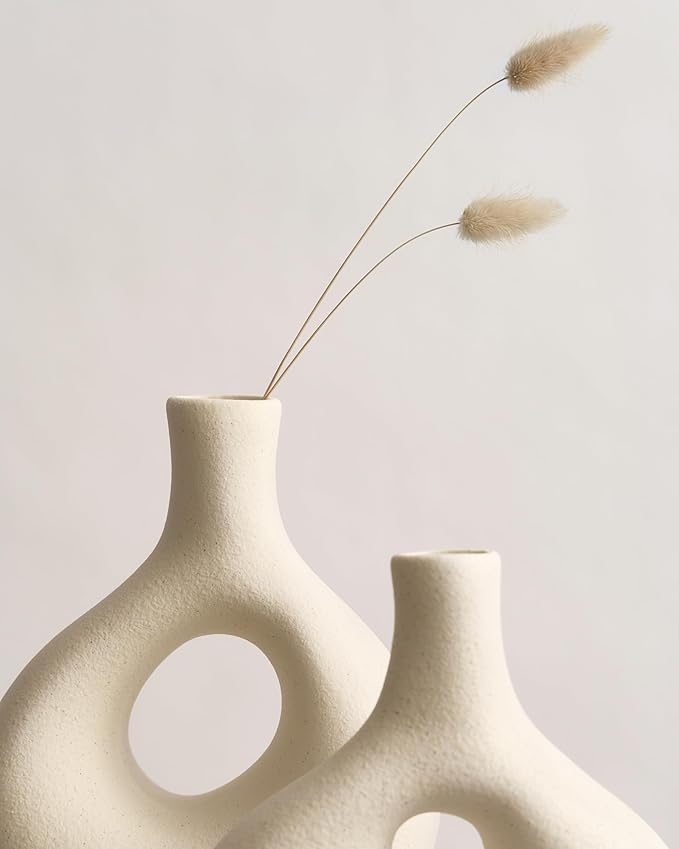 Ceramic Vase โ Modern Decorative Vases for Home Decor โ Large Flower Vase for Living Room Centerpiece โ Minimalist Nordic โ Ceramic Vases for Home Decoration โ Boho Vase Decor