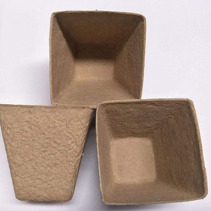 100 Pcs Biodegradable Paper Pot Nursery Cups Organic Peat Plant Containers for Seedlings Vegetables Fruit Cultivation Garden Starter Kit