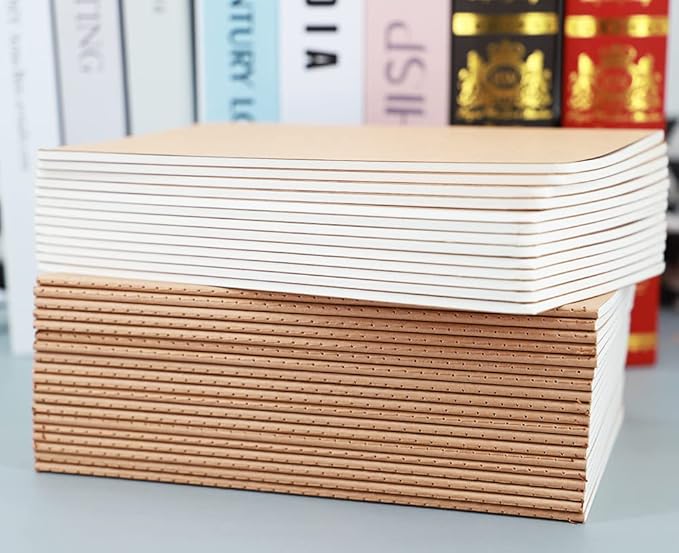 32 Pack Notebook Journals for Travelers, Students and Office, Writing Diary Subject Notebooks Planner with Thick Paper, 60 Pages, 30 Sheets, 8.3x5.5 inch, A5 Size, Travel Journal Set (Lined)