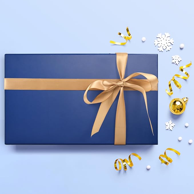 LIFELUM Large Gift Box 14"x8.5"x4.5" Christmas Gift Boxes with Lids for Presents for Anniversary Wedding Proposal Birthday Gift boxes with Shredded Filler Card Ribbon