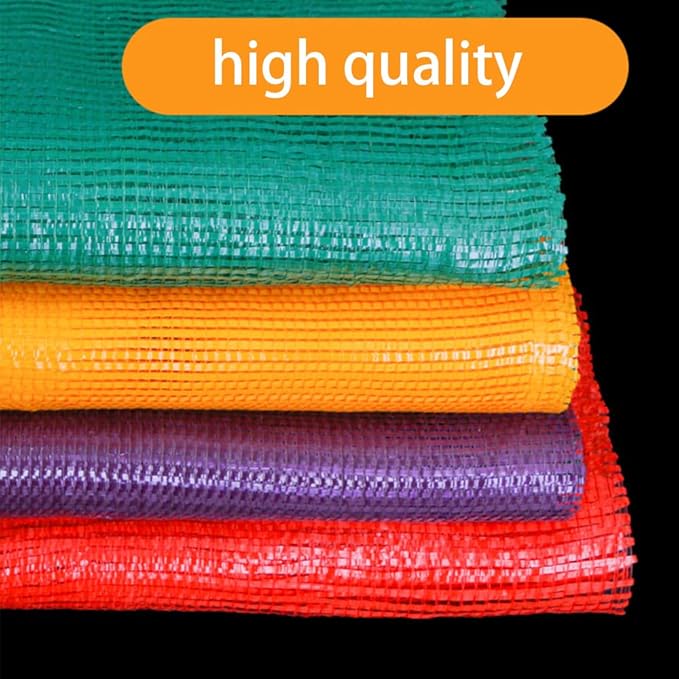 50pcs Extra Large Mesh Storage Produce Bags Reusable Vegetable Storage Bags Sacks 21'' x 32'' Holds up to 50 Lbs Vegetable Storage Bags (Green 50)