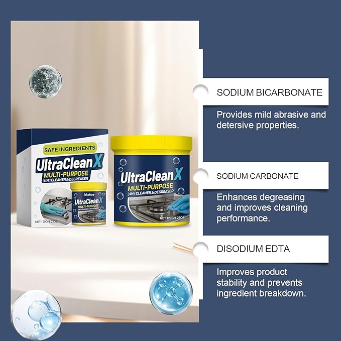 Powder Cleaner - Toilet Cleaning Powder And Powered Cooker Degreaser For Bathroom Kitchen Household Use, Cleans Glass Sink Oven Bathtub Wall Floor Bowl, Easy To Apply And Effective Cleaning Solution