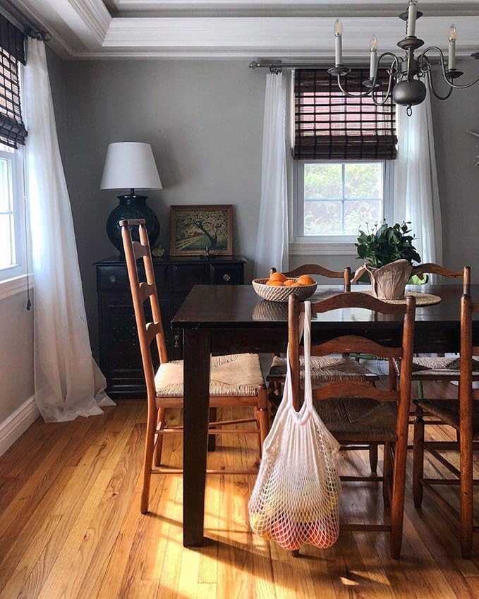 Cotton Mesh Grocery Bags - Reusable Grocery Net Bags - 100% Cotton Mesh Tote Shopping Totes - French Market, Premium Cotton String Tote for Farmers Market, Produce, Grocery or Beach Trip (3 Bags)