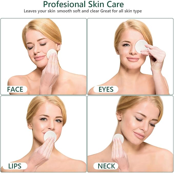 20 Pack Reusable Makeup Remover Pads - Bamboo Reusable Cotton Rounds for Toner, Washable Pads for All Skin Types with Cotton Bag