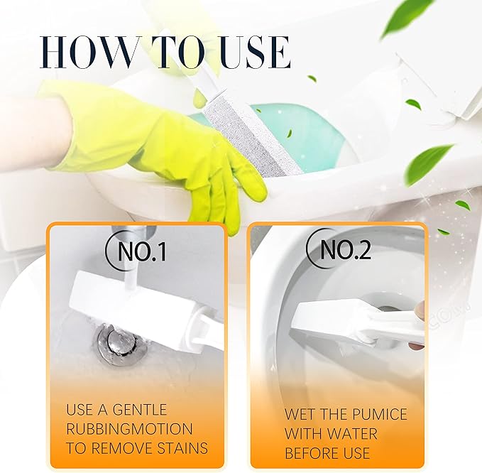 Toilet Cleaner Hard Water Build up Remover with Ergonomic Handle,Toilet Bowl Stain Ring Remover,