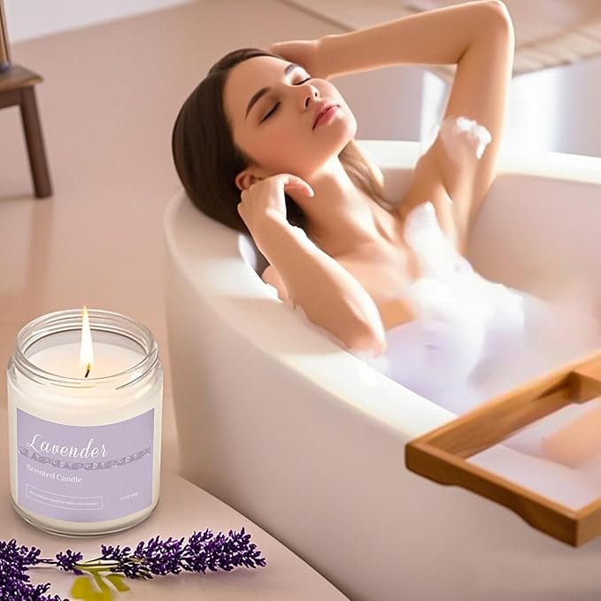 6 Pack Fall Candles for Home Scented, Fall Scented Candles for Women Gifts Autumn Home Decor, Natural Non Toxic Soy Candle Set Pumpkin/Cinnamon Apple/Vanilla/Lavender/Sage/Eucalyptus