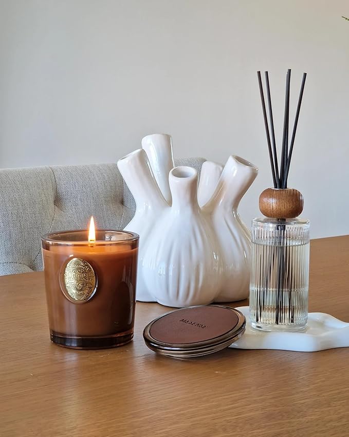 M&SENSE Natural Strong Soy Candle | Espresso Hot Fudge & Brown| 9.2 oz, 50H Burn Time | Luxury Scented Candle for Relaxation, Gifting, Home Décor | Ideal for Bedroom, Office, Party Ambiance