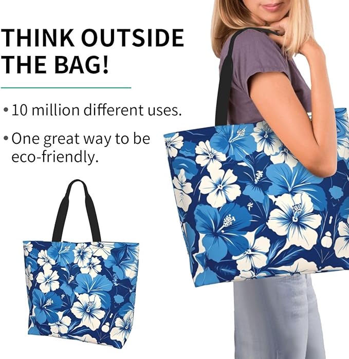 Tote Bag Shoulder Bags for Women Grocery Shopping Bag Reusable Bags Boho-Red Paisley 1