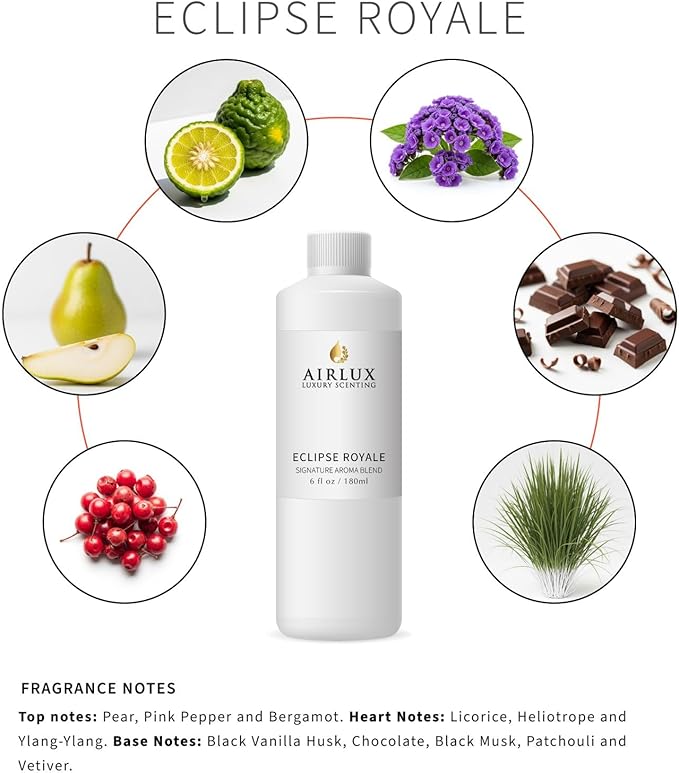 Signature Aroma Oil No. 451 Eclipse Royale – Aroma Oil for Cold Air & Waterless Diffusers and DIY Crafts – 180 mL, 6.1 fl oz Eco Refill Bottle
