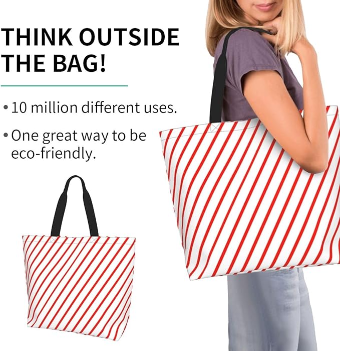 Tote Bag Shoulder Bags for Women Grocery Shopping Bag Reusable Bags Boho-Red Paisley 1