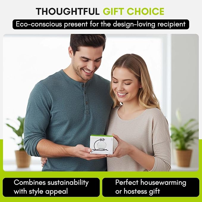 Couronne Company M501-200-21 Casablanca Recycled Glass Vase & Metal Stand, 4", Violet, 1 Piece