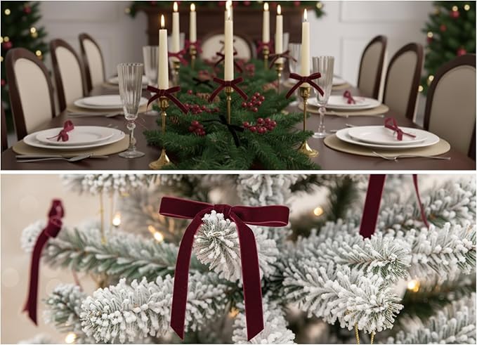 Vintage Burgundy Velvet Ribbon, 5/8 Inch X 25Yd