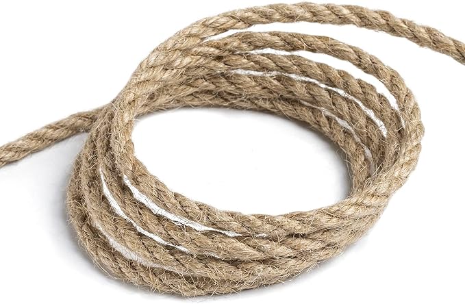 5mm Jute Twine, Large Roll of Natural Jute Rope 328 Feet, Heavy Duty and Thick Twine Hemp Rope for DIY Arts Crafts, Gardening, Bundling,Home Decorating, Cat Scratching Post