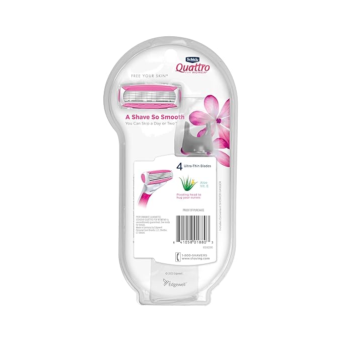 Schick Quattro For Women, Women's Razor Pack with 1 Handle and 5 Refills (Pack of 2)