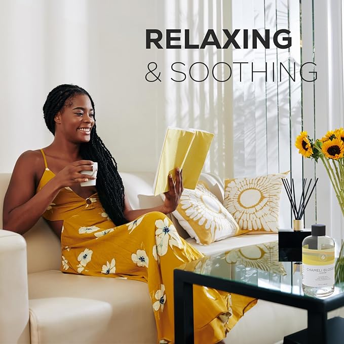 Aroma Country Chameli Blossom Diffuser Oil - Luxury Essential Oils for Diffuser Refill & Air Freshener Room Spray - Long-Lasting & Natural Home Fragrance, Jasmine Scented Oil (8.5 Fl. oz)