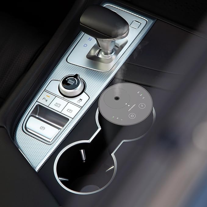 Airversa Waterless Essential Oil Diffuser Starter Kit with 30mL Sandal Lux Fragrance Oil, Battery Operated Mini Scent Air Machine Portable Diffuser for Home Car Office, Desert Titanium ADX Kit