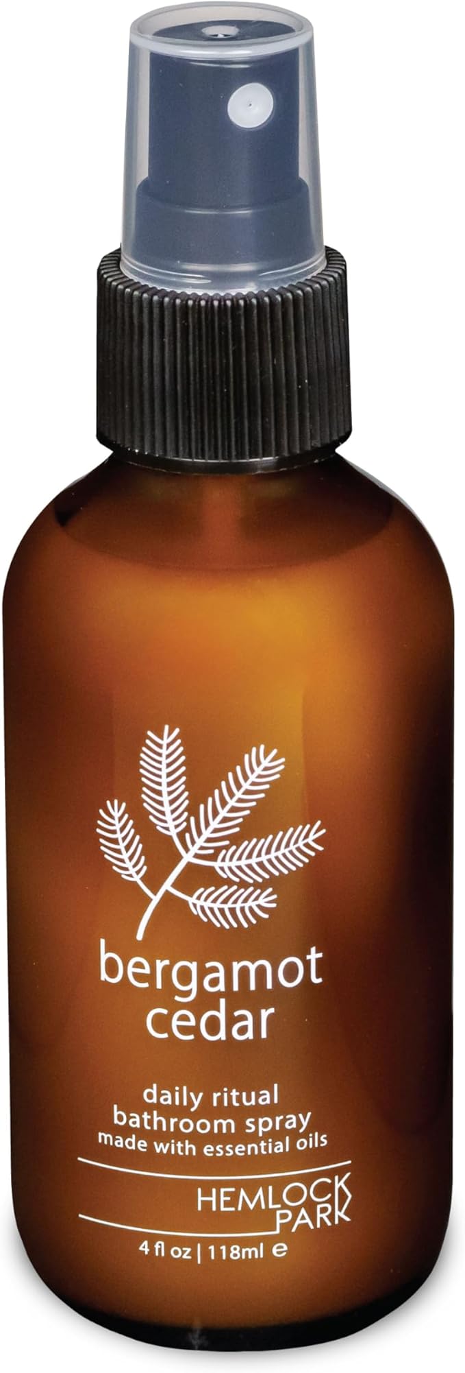 Hemlock Park Bergamot Cedar Room Spray | Naturally Scent Your Space | Sustainably Made in USA with Essential Oils and Botanicals | 4 oz Glass Spray