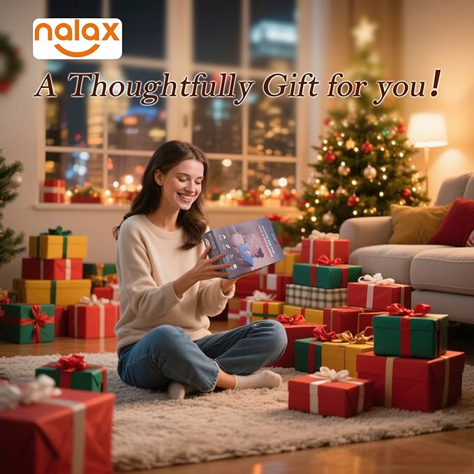 Nalax 30s Fast Heating Pad for Neck and Shoulders and Back, 6X Deeper Far Infrared Pain Relief, 8 Heat Settings Max 159℉, 4H Auto Off, Memory Function, Adjustable Strap, Christmas Gifts Women 24"x 20"