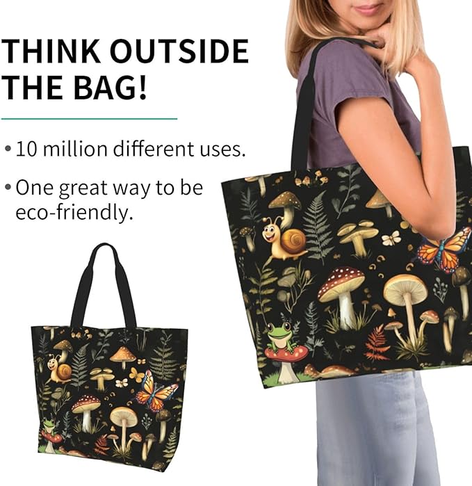 Tote Bag Shoulder Bags for Women Grocery Shopping Bag Reusable Bags Boho-Red Paisley 1