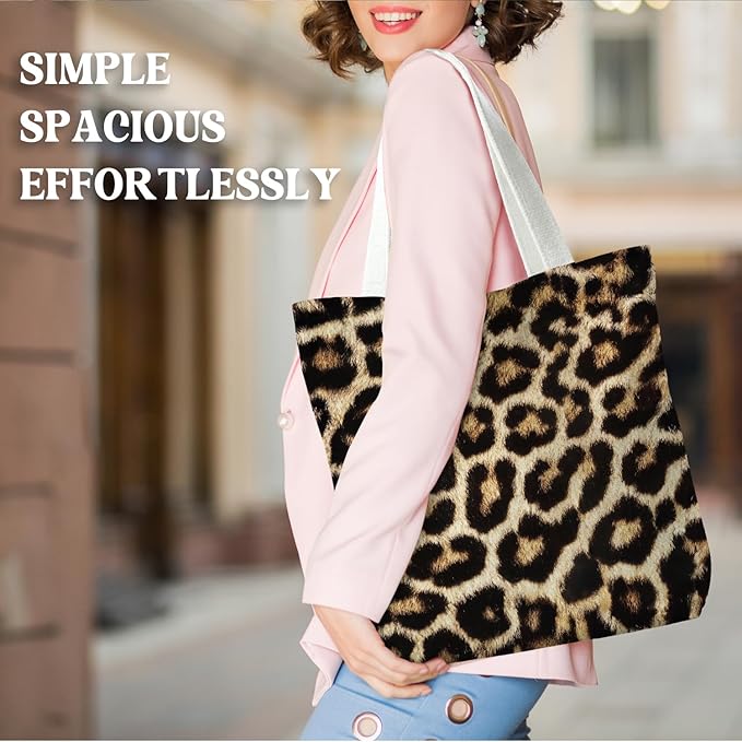 Leopard Print Tote Bags, Tote Bags for Women, Gife for Waoman, Reusable Shopping Bags