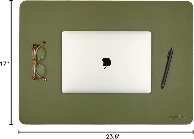 ANECDOTE Vegan Leather Desk Pad - 23.6"x17" Desk Mat for Your Office. This Quality Large Mouse Pad has Chic Elegance, Professional Look & Satisfying Touch - The Perfect Leather Mouse Pad for You!
